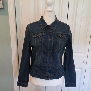 Faded Glory Blue Jean Jacket Women's Size Large Classic Style